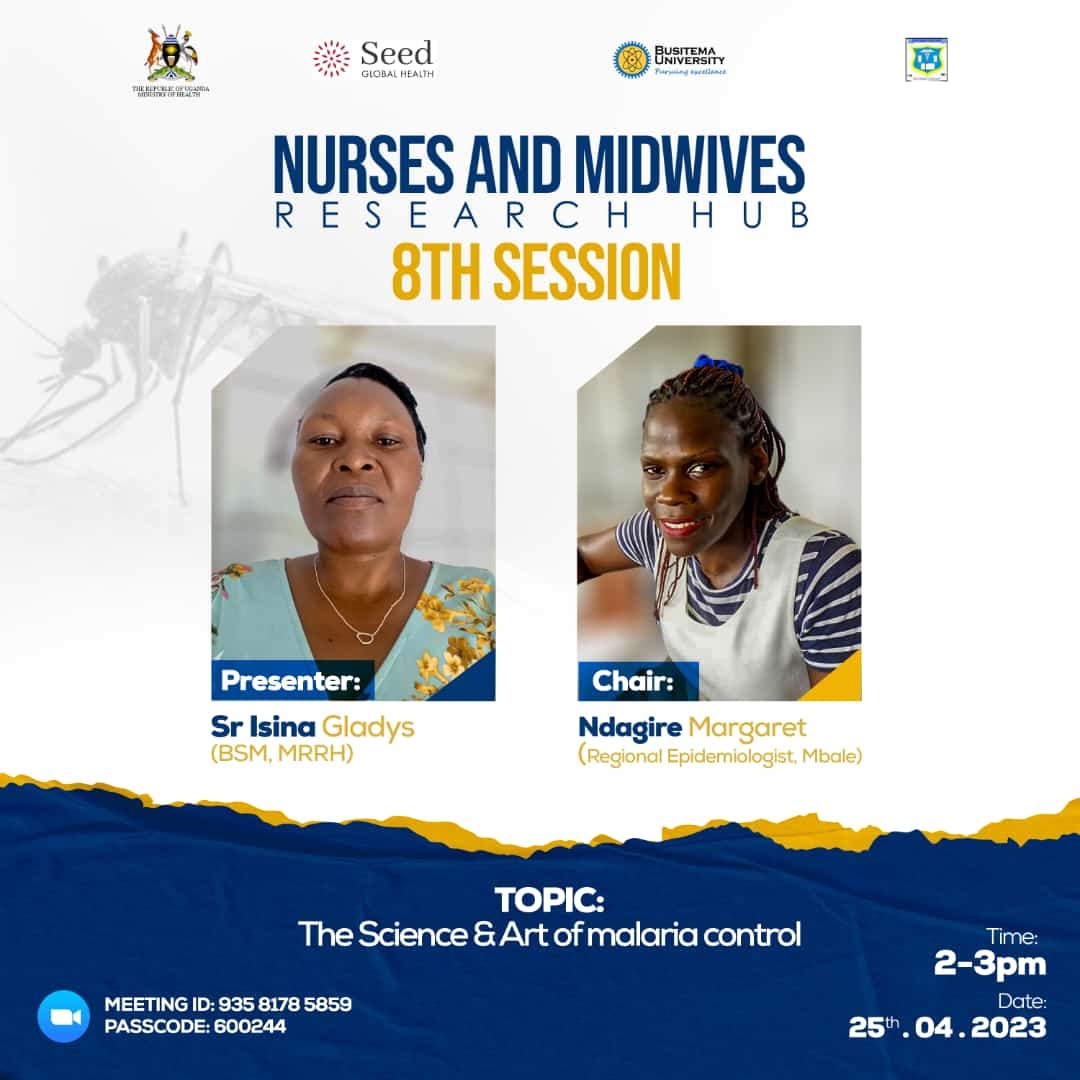NakawukiAshley's tweet photo. #WorldMalariaDay2023ย
Theme: Time to deliver Zero Malaria #invest #innovate #implement
WHO focusย implementation reaching #marginalizedpopulations
Join us today (2-3pm) for the 8th #NursesMidwivesResearchHubSession
Topic: Art & Science of Malaria Control
https://t.co/h3fVTMBxx0 https://t.co/hVpHwN8nE2