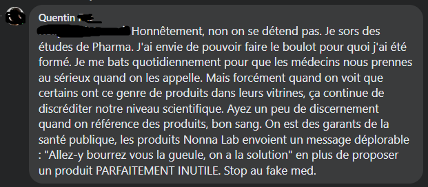 colchimaxx's tweet photo. Ca faisait longtemps que j'étais pas allé sur les groupes Facebook de Pharmaciens. Pas déçu.
Forcément je tombe sur une discussion de pharmaciens qui se plaignaient de se faire harceler par l'équipe commerciale de #NonnaLab (étonnant). Puis la on m'a demandé de me détendre : https://t.co/LwguMZSxXw