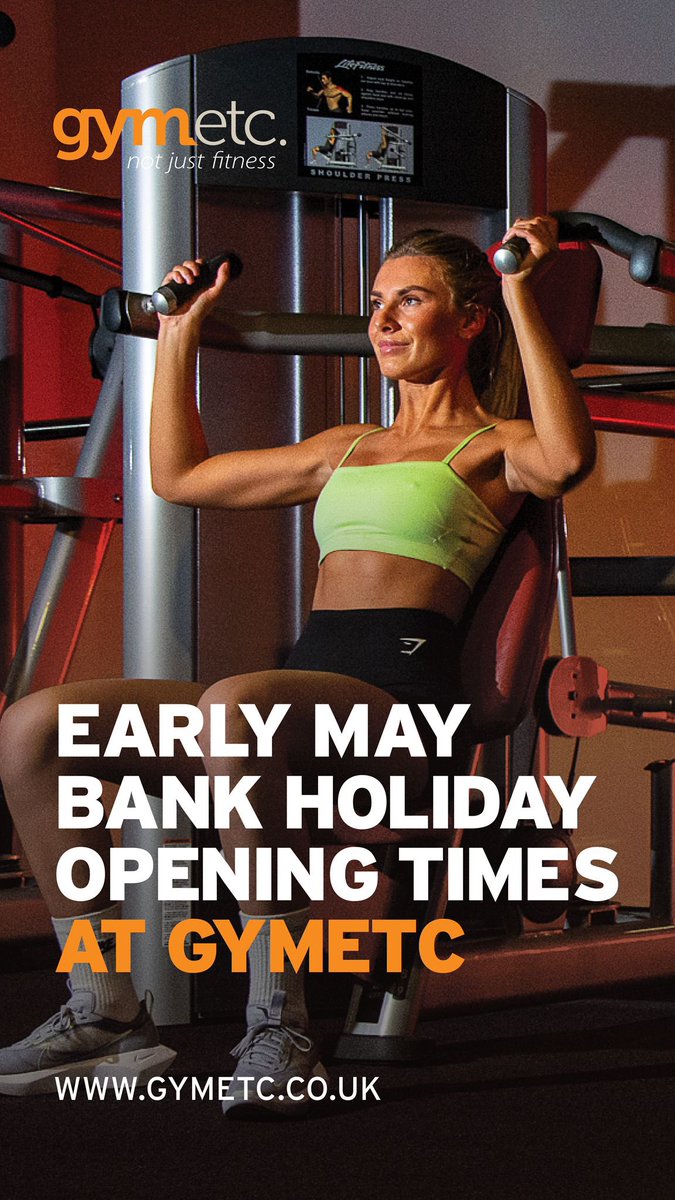 gymetccongleton's tweet photo. EARLY MAY BANK HOLIDAY OPENING TIMES ⏰

WILL WE BE SEEING YOU?🫵🏼

#gym #fintess #bankholiday #may #notjustfitness #workhard #training https://t.co/tOBKM6hP2P