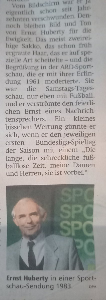 Sende_r_bewusst's tweet photo. Alles  was man wissen muss über #Sportschau-Legende Ernst #Huberty, zu lesen heute in @MerkurStadt (hier nur ein Ausschnitt).
@guek62 https://t.co/T9GPyXgR5D