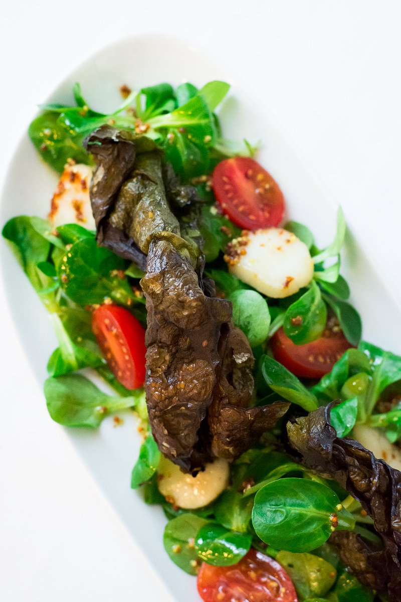 Para días de calor te proponemos platos más ligeros y fresquitos, como la Ensalada de vieiras con el irresistible toque crunchy que le aportan las algas.
¿Te lo vas a perder?