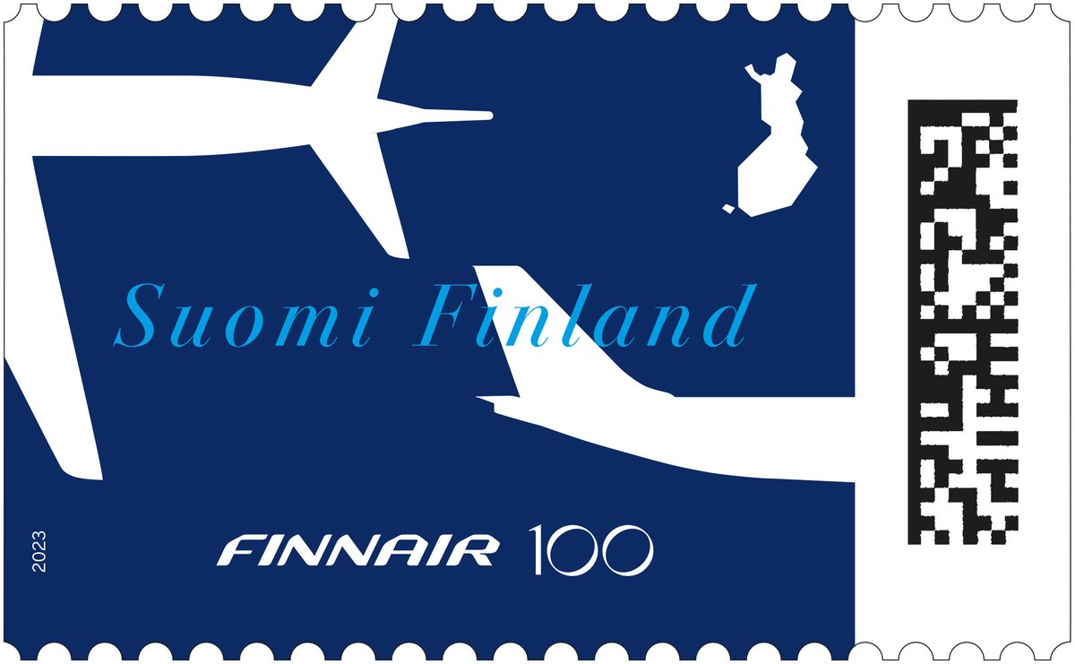 Finnair's tweet photo. In honor of our centenary, @Postigroup will publish a Finnair 100 Years stamp in September. It's a great way to cherish our journey, as our maiden commercial flight in 1924 was to carry mail from Helsinki to Tallinn, and still today we carry a lot of mail on board. #Finnair100 https://t.co/OivwGkeMax