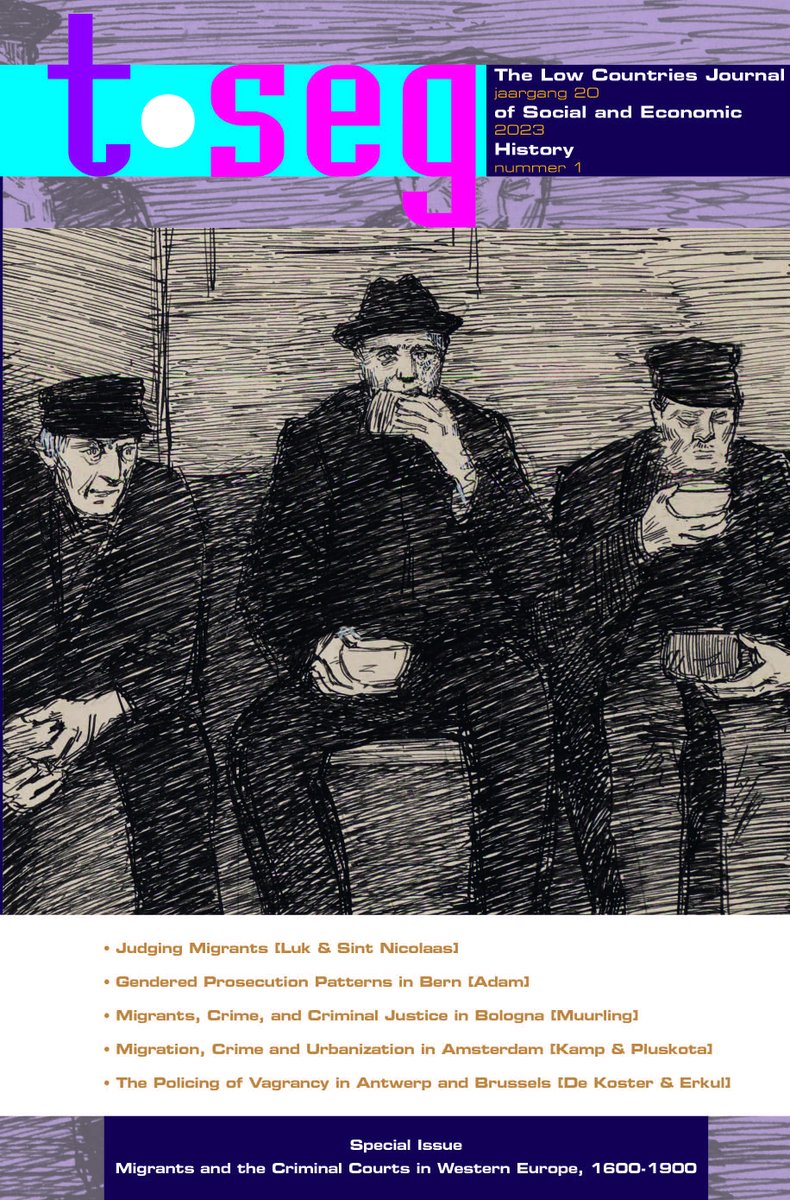 _tseg's tweet photo. Happy to announce the new issue of TSEG has been published online https://t.co/oGtSCExv7W and in print @LeuvenUP . Hope you all enjoy this fascinating special issue on Migrants and the criminal court in Western Europe, 1600-1900 https://t.co/QHJ5z0bSdk