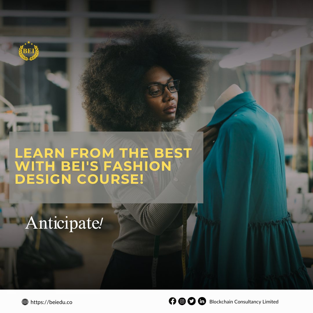 BEI_edu's tweet photo. Our Fashion Design course is taught by experienced tutors who have worked in the industry. You'll get learn the latest techniques and trends. 

Enroll now and start your fashion career today! 

Visit our website to learn more 👉 https://t.co/4rNvTYVTC8

#BEI #FashionCourse https://t.co/BR5hNN9Q6P
