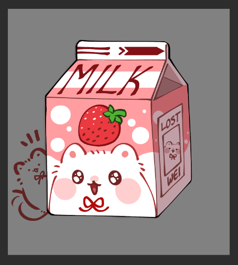 「milk carton open mouth」 illustration images(Latest)