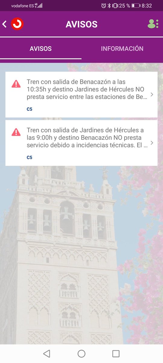 Sdlanp17's tweet photo. @Renfe @Inforenfe increíble. Cada día se cancelan trenes sin importar los daños que esto causa a los clientes. Otro día con incidencias? Servicio nefasto en cercanías Sevilla https://t.co/fpQiiYRwtZ