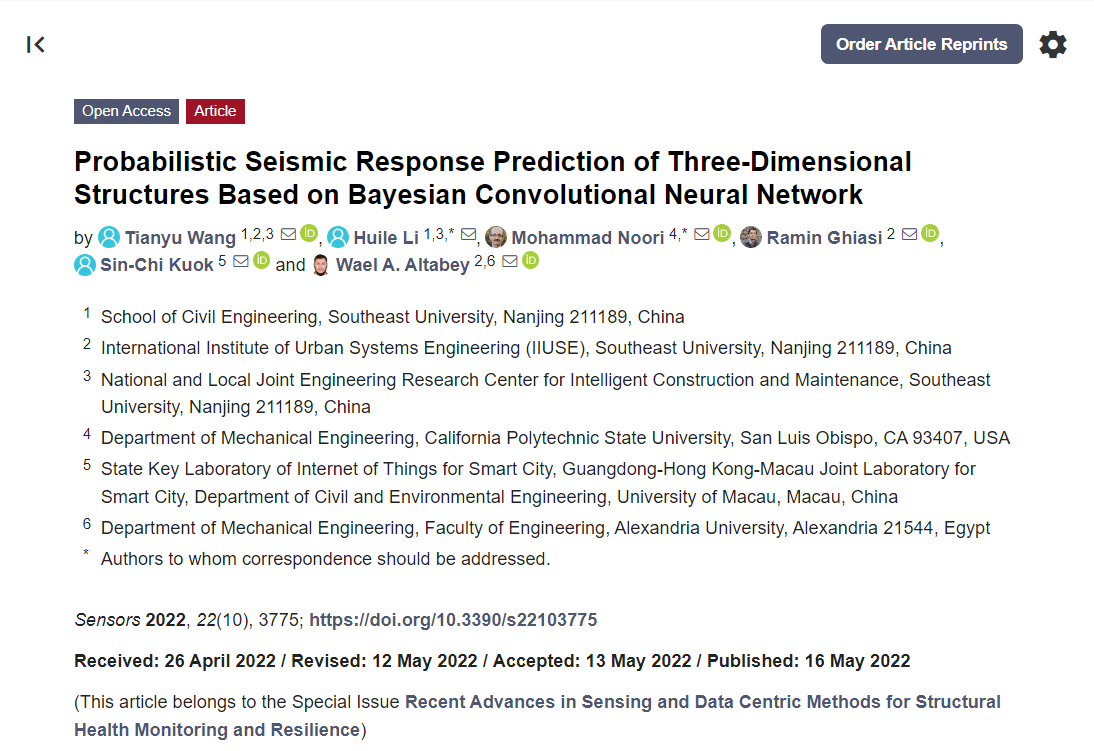 Sensors_MDPI's tweet photo. #highlycitedpaper
Probabilistic Seismic Response Prediction of Three-Dimensional Structures Based on Bayesian Convolutional Neural Network
https://t.co/y4ANVjOTCQ
#SeismicResponse #BayesianDeepLearning https://t.co/DWVNJNnvZC