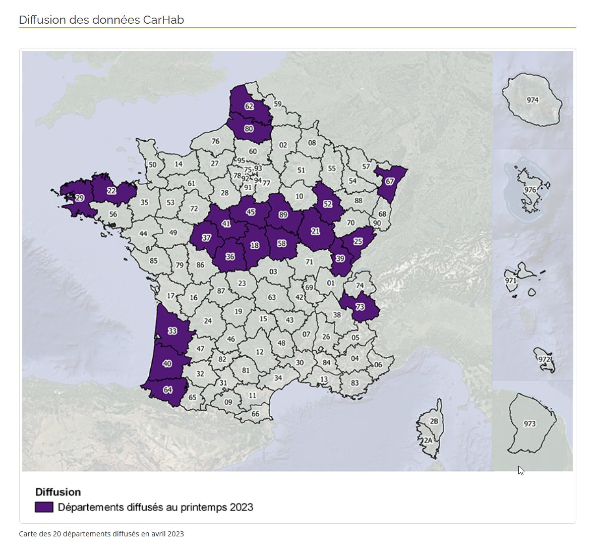 CelineSacca's tweet photo. Pour rappel, la carte des départements diffusés ce printemps ! 2/2 https://t.co/Xrc3iMNpku