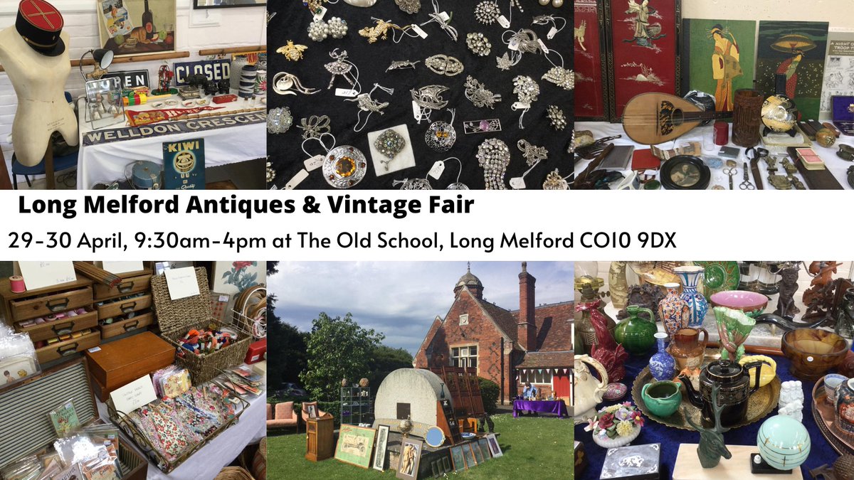 melfordfair's tweet photo. Great to have a shout out in the Antiques Trade Gazette @ATG_Editorial featuring advertising wares from @FrintonRetro. You can find loads of #antiques #vintage &amp; #retro items at our upcoming fair ⭐️THIS WEEKEND 29-30 April⭐️ in @long_melford  #Suffolk  We’d love to see you there! https://t.co/nlxzLypsxc