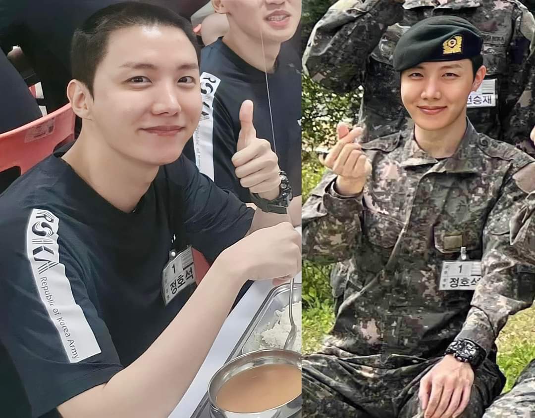 NowalNowshin's tweet photo. Jhope is very handsome in his uniform! Uri Hobi 😍

📌 Photos posted on the 23rd-5th Café Trainee Sketch। (This is an official military photo uploaded by the platoon commander)

#JHOPE #jhopemilitaryservice #hobi https://t.co/iQnTEf3ZlH