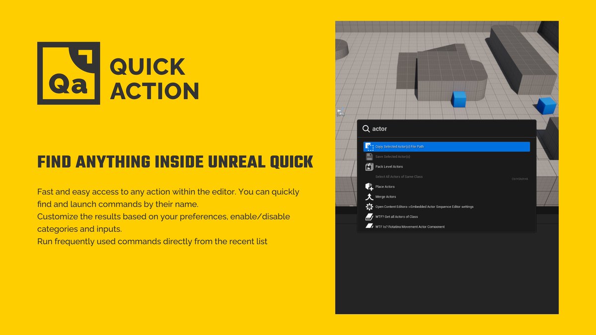 OutoftheboxP's tweet image. I am excited to announce the release of Quick Actions. It's been a long journey, but it's finally ready to be shared.

The plugin is currently going out for free. There will be no "Pro" or "V2" products.

It is still in development and will be improved. Contributions are welcome