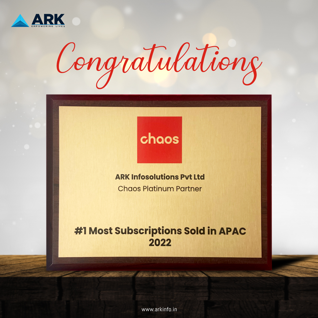 arkinfosolution's tweet photo. We're excited to share that ARK Infosolutions has been honored with the prestigious #ChaosPlatinumPartner Award for exceptional sales performance in APAC in 2022. We're grateful for the hard work & dedication of our team members who made this possible.
#SubscriptionSales https://t.co/IM8vT9dfdS