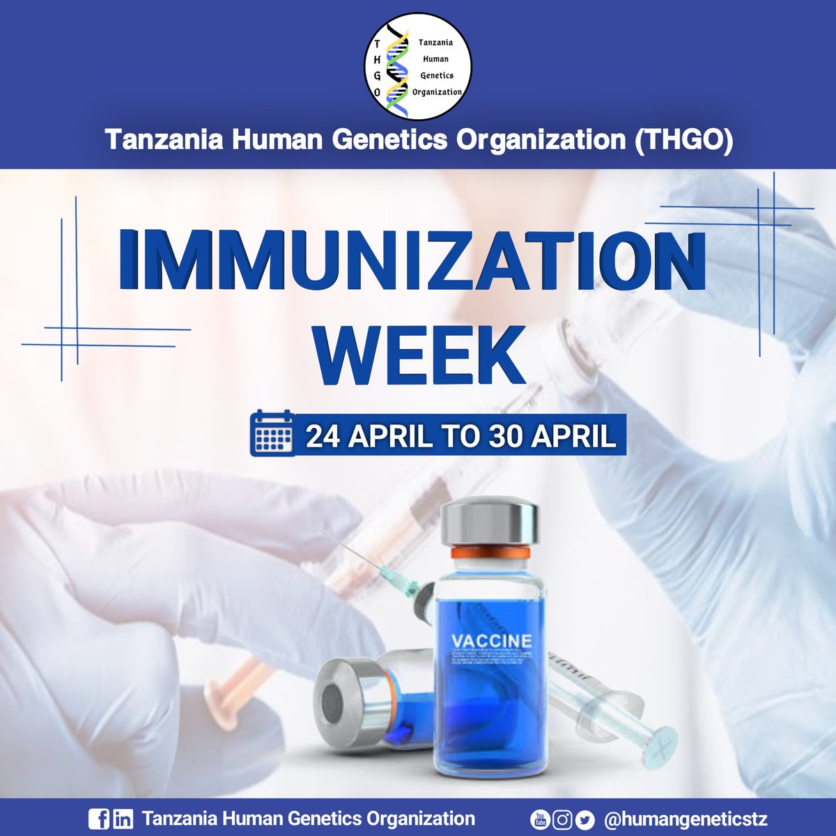 In marking the Immunization week, THGO unites with Immunization advocates in the country and around the world in sharing knowledge, raising awareness and urging parents and guardians to have their children vaccinated.

#VaccinesWork
#ImmunizationWorldWeek