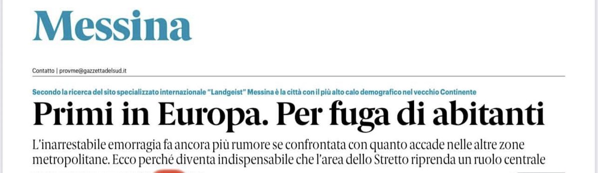 RosariaMoschell's tweet photo. I numeri sono numeri . È un esodo  #messina #Sicilia https://t.co/cOUp9Guzgk