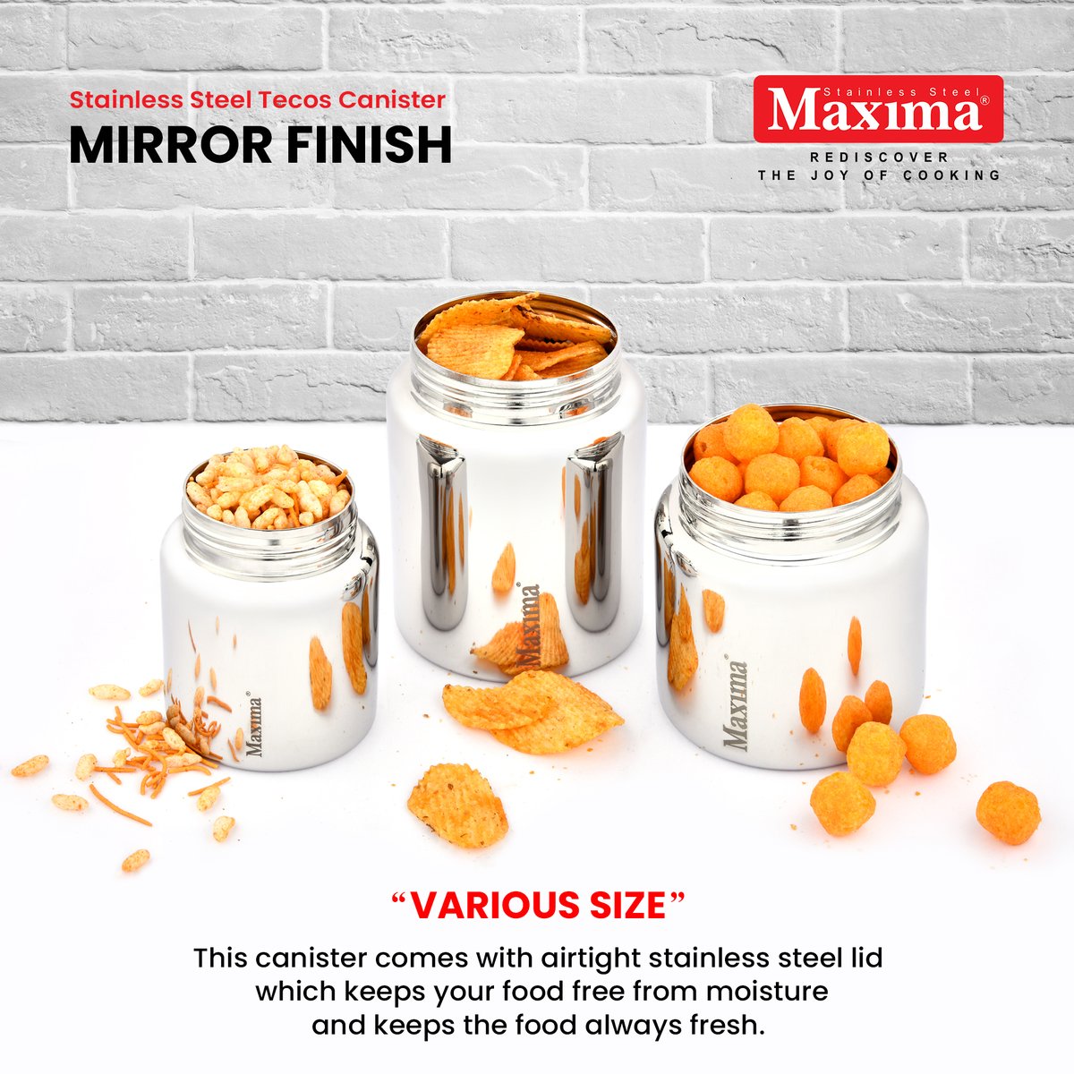 maximakitchen's tweet photo. #Perfect for #storing your snacks!
Keep it #Fresh and crisp for #longer!
Buy Now:https://t.co/IfRszzXhQP
.
.
#maximaworld #stainlesssteel #storage #foodcontainers #easystoring #storefood #snacks #Food #gift #steelcanister #steelcontainer #sscanister #maximacookware #frypan https://t.co/tGiZVAn6mg