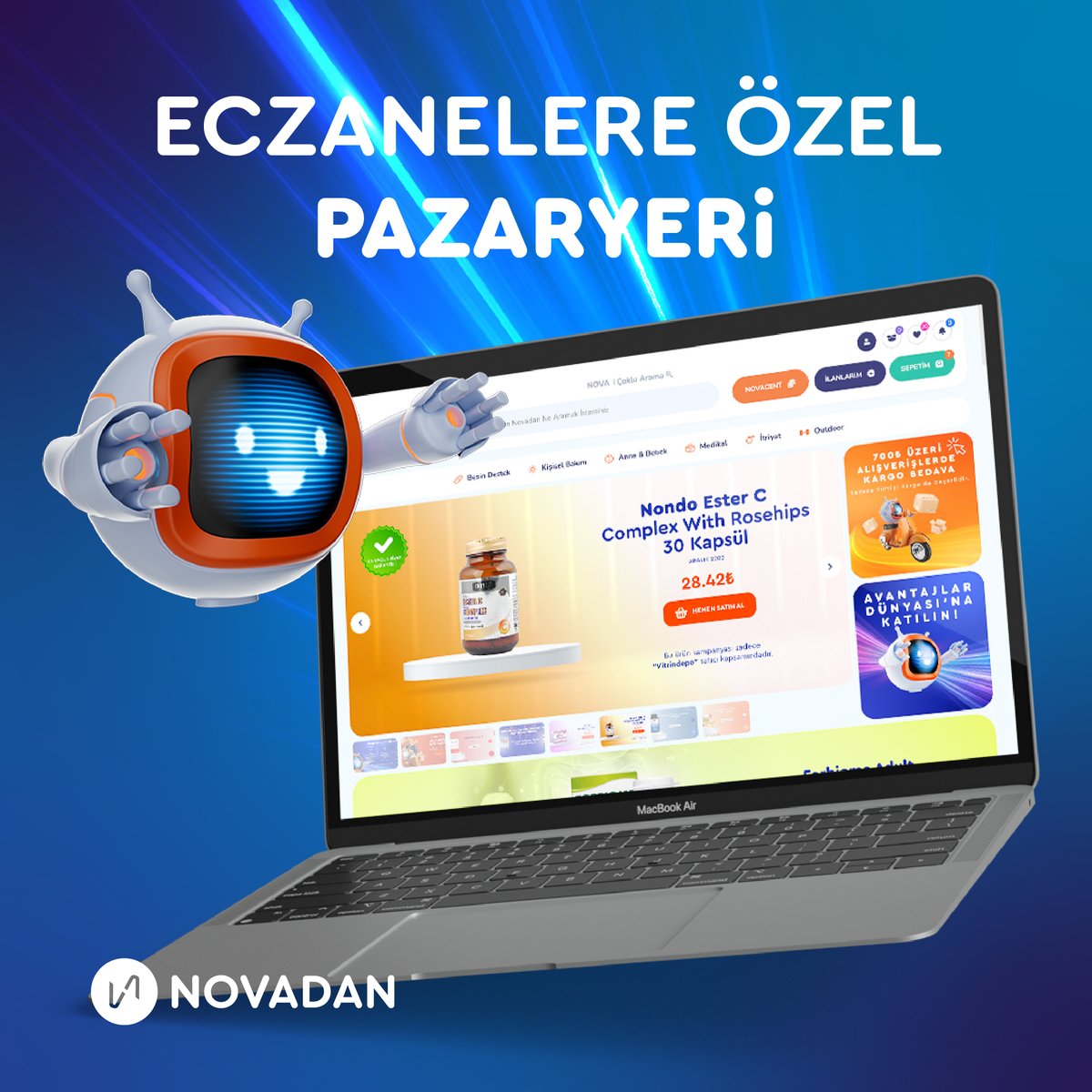 novadancomtr's tweet photo. Novadan Eczaneler için özel pazaryerimizde, eczanenizdeki ihtiyacınız olan her türlü ürünü bulabilir ve en uygun fiyatlarla satın alabilirsiniz.   #novadan #eczaneürünleri #eczaci #yeninesilpazaryeri #eczane #eczacı #eczacılık #eczacıgözüyle #eczanehizmetleri https://t.co/4fB9BmYOqY