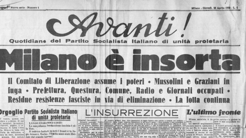 Paolo Maggioni (@paolomaggioni) on Twitter photo Viva il #25Aprile, viva la Resistenza, viva la libertร  ๐ฎ๐น Viva il #25Aprile, viva la Resistenza, viva la libertร  ๐ฎ๐น