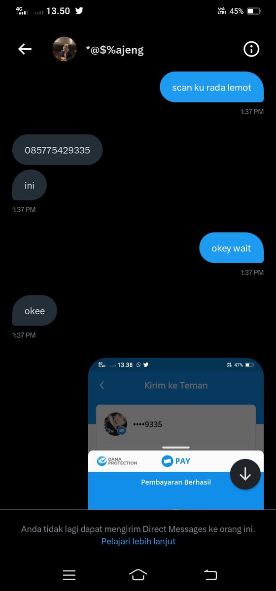 nomarksbt's tweet photo. ‼️SCAMMER ALLERT‼️

NI ORANG SCAM WTT DANA KE SPAY
akun twit @aajienggea_
no hp 085775429335

bajingan semoga rejeki lu ga berkah nderr aamiin. https://t.co/cinZo8Yxox