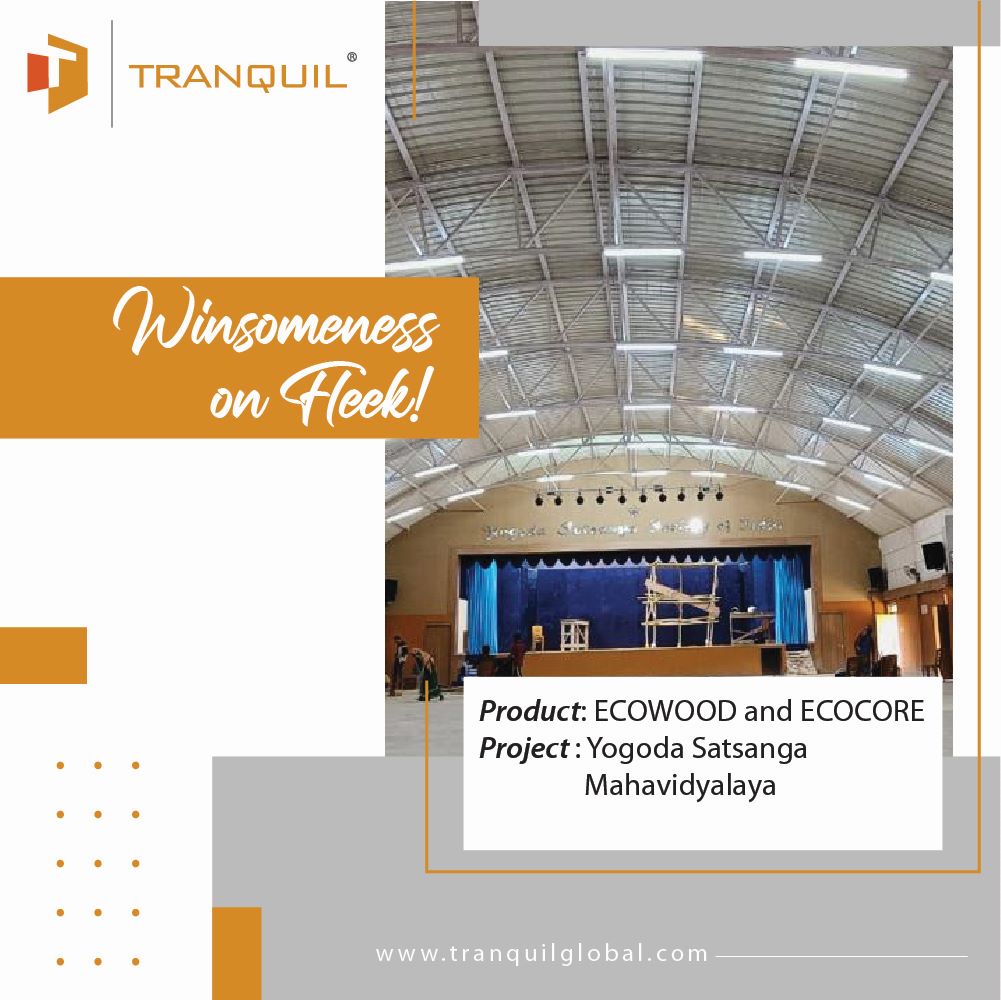 tranquilglobal's tweet image. Excited to announce the beautiful Yogoda Satsanga Mahavidyalaya, designed with Tranquil Acoustics PET Fiber and Wooden acoustics for a visually stunning and comfortable space. 
Visit: lnkd.in/gDiZqGuT
Email: info@tranquilglobal.com
#project #ecocore #acousticpanel