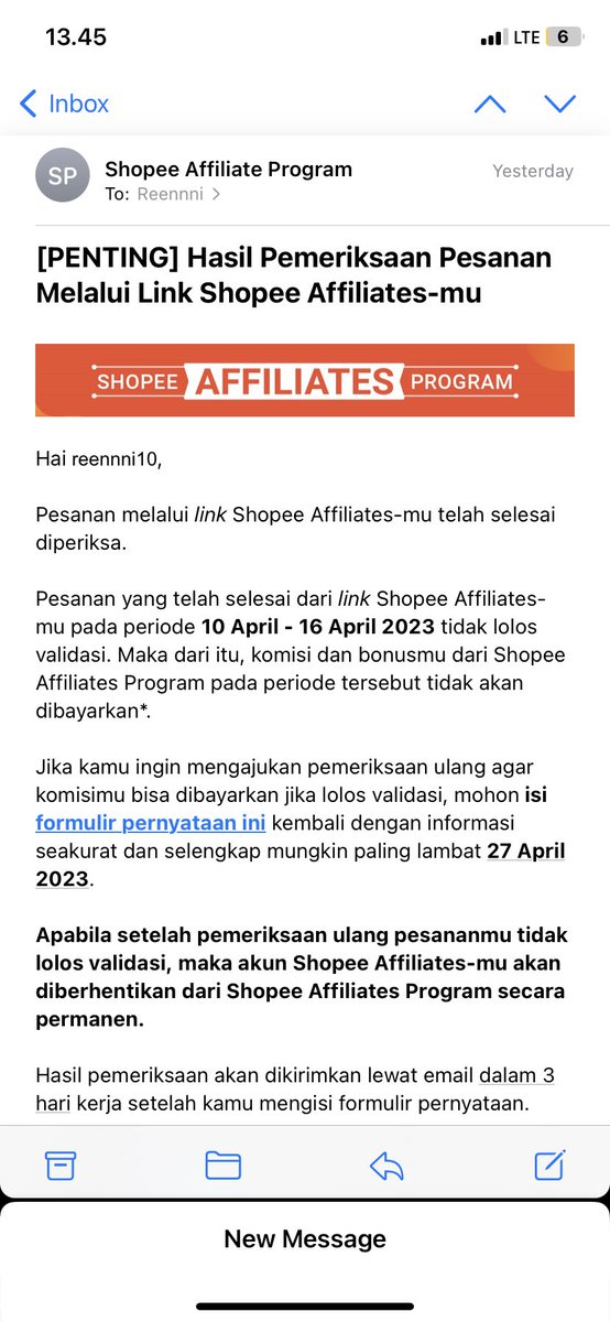 crankygvrl's tweet photo. jujur setelah sistem affiliate diganti ini shopee sejujurnya makin kacau, gue udah dua kali nih dapet komisi besar tapi tiba-tiba diinfo ga valid.

padahal sekarang tuh seller langsung kepotong admin affiliate dari pihak shopee (gue sampe tanya pihak seller)

@ShopeeCare gmn ya? https://t.co/wSubBSJZLj