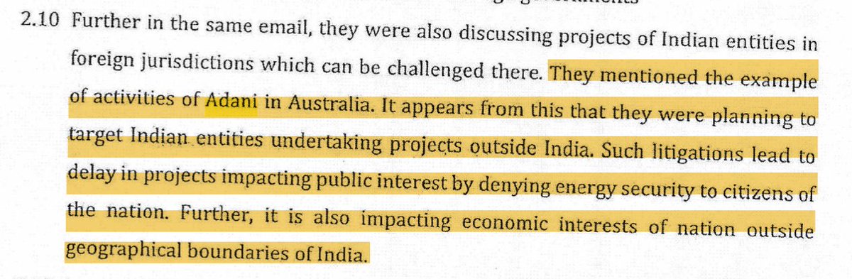 aruna_sekhar's tweet photo. Of all the different coal cases that @lifeindia2016 works on, only *one* coal interest group is explicitly named by the Indian government in its investigations attached to the FIR as "impacting public interest". 

Not NTPC, or Coal India, but *gasp*, Adani. https://t.co/bixETyK2ta