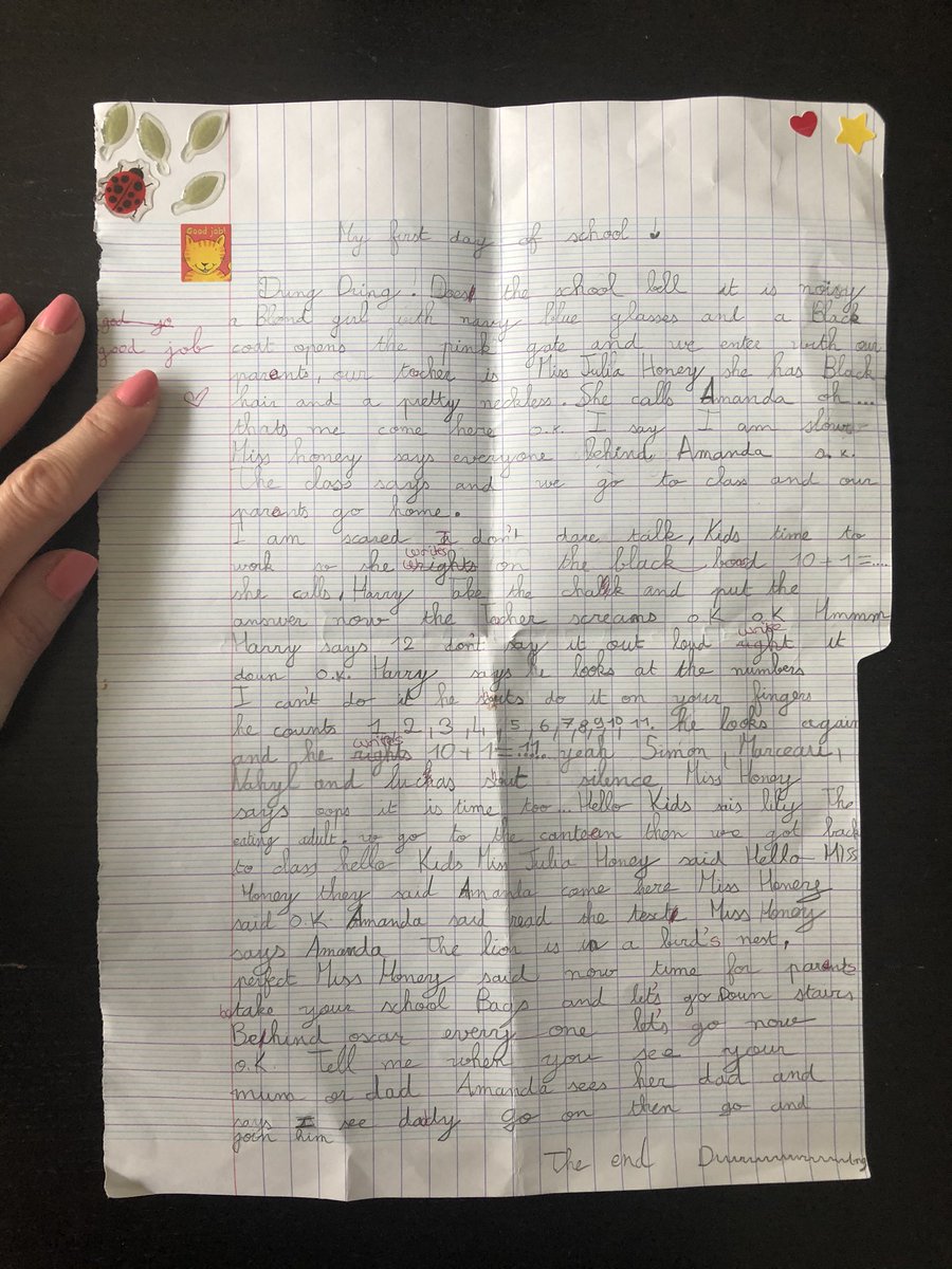 Last Sunday, my youngest wrote a good paragraph of a story for her English homework but enjoyed it so much that she continued writing her story throughout the day🤩
.
.
#bilingualeducation #loveraisingbilingual #raisingbilingualchildren #raisingbilingualkids #biliteracymatters