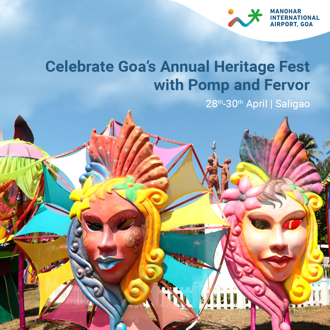 miagoaairport's tweet photo. This year, Goa’s Annual Heritage Fest will be held from the 28th of April to the 30th of April. Travel via our airport and enjoy this unique festival with us at Goa.
@DelhiAirport @RGIAHyd @TourismGoa
#gox #goxlive #miagoaairport #manohatinternationalairport #annualheritagefest https://t.co/sYrHuRDhZf