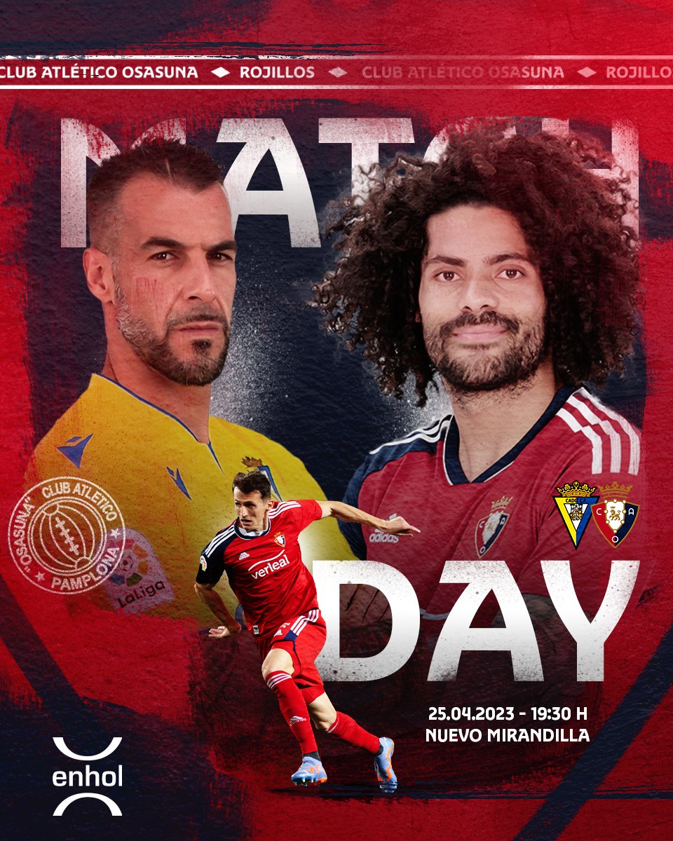 Osasuna's tweet photo. 𝐌𝐀𝐓𝐂𝐇𝐃𝐀𝐘

💥 Hoy es día de #Osasuna.

#CádizOsasuna https://t.co/BKajoOMSZ3