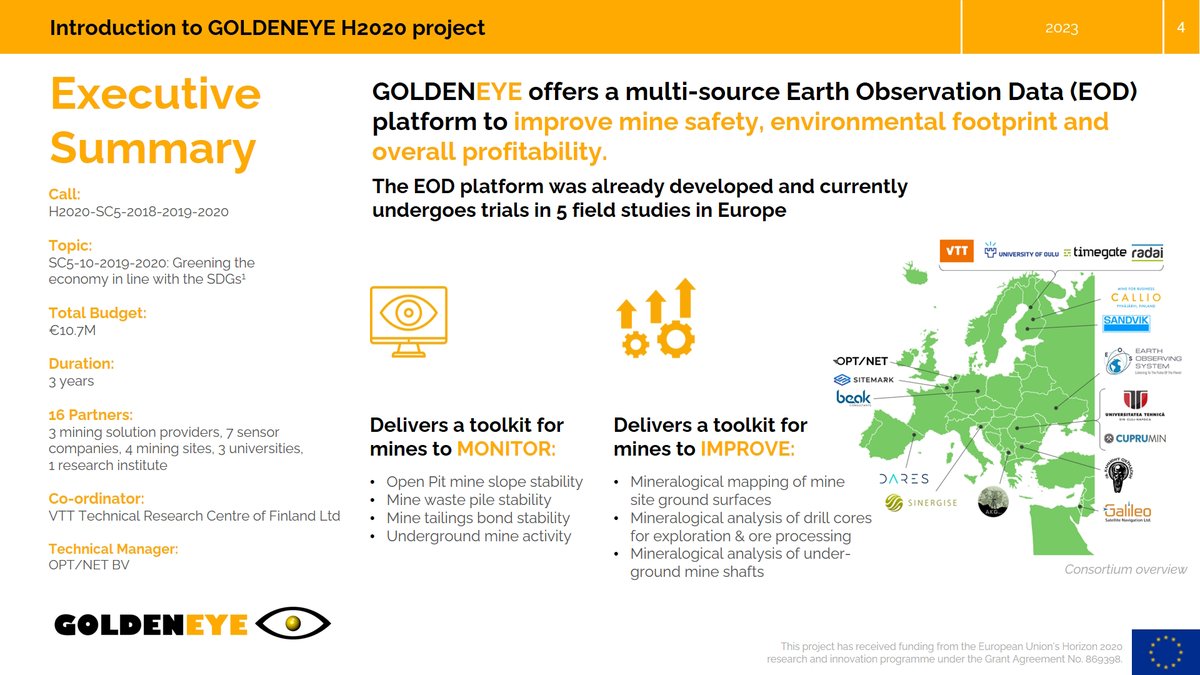 GoldenEye H2020 project tweet media