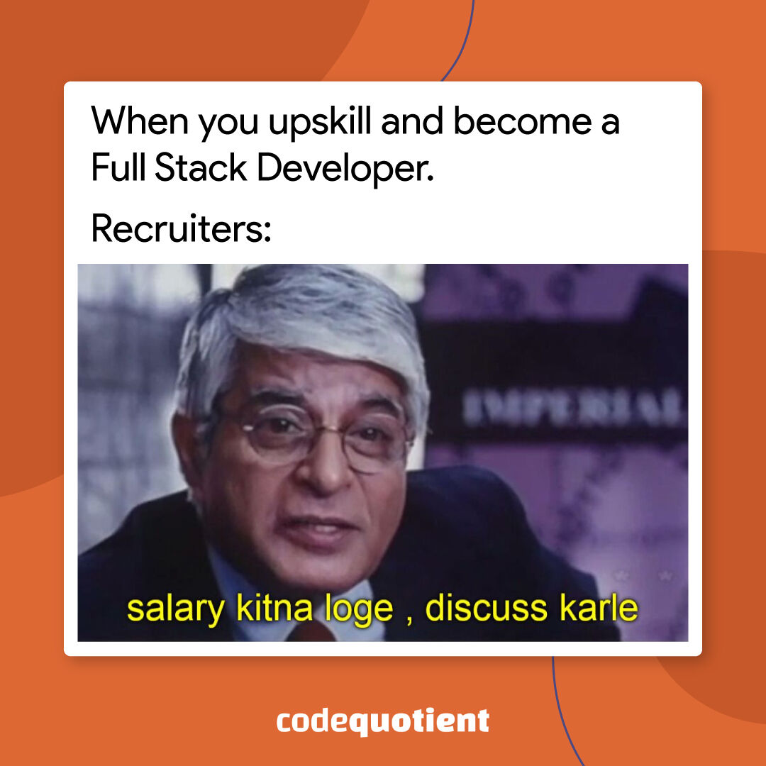 CodeQuotient's tweet photo. Indeed a made-in-heaven recruiter! 

#CodeQuotient #Programmers #CodersLife #FullStackDevlopers https://t.co/wQAjqlpzFK