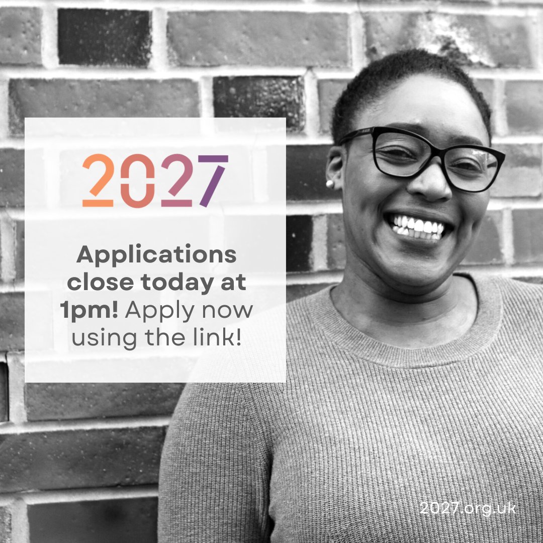 Applications for the 2027 Associate Programme close later today at 1pm. Don't forget to finish your application and apply now: ow.ly/hLka50NIgLa