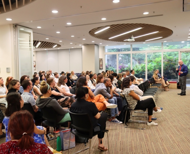 Is #resilience contagious? 💪 🤧 We were pleased to welcome back Christopher O’Shaughnessy to work with our G1 and G2 students faculty, and parents on how to build #emotional resilience by #connecting stories and strategies. 

#hkis #workshop #lowerprimary