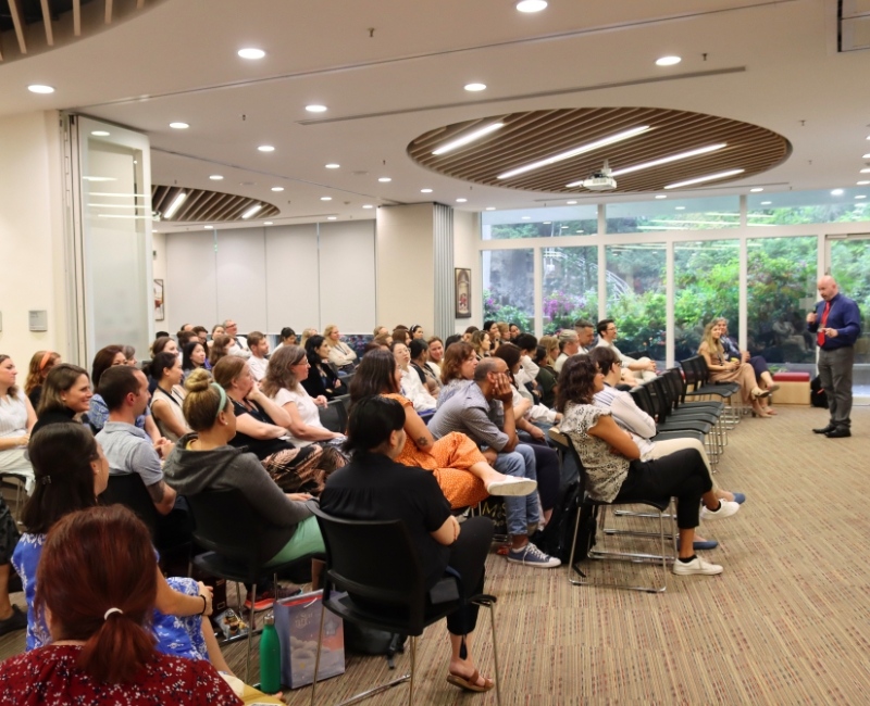 Is #resilience contagious? 💪 🤧 We were pleased to welcome back Christopher O’Shaughnessy to work with our G1 and G2 students faculty, and parents on how to build #emotional resilience by #connecting stories and strategies. #hkis #workshop #lowerprimary