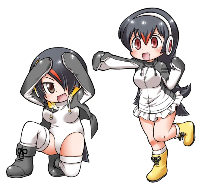 本日は世界ペンギンの日らしいです!というワケで昔描いたPPP絵!#世界ペンギンの日#けものフレンズ 
