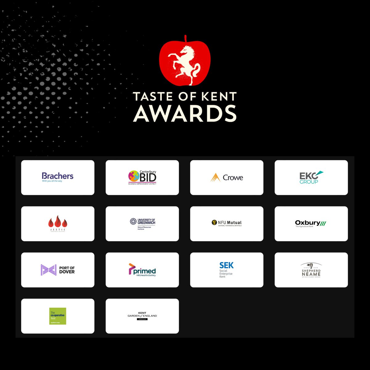TasteKentAwards's tweet photo. We couldn't have done it without the support of our fantastic category sponsors. Thank you to everyone who supported the Taste of Kent Awards. #TOKA23 https://t.co/6i8GCdlMtf