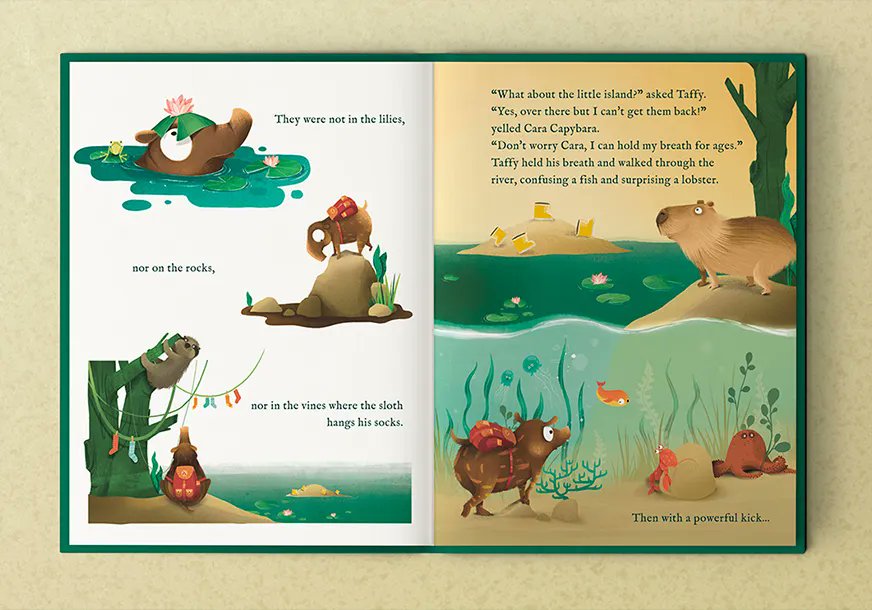 StrangeFshBooks's tweet photo. Meet Taffy and friends! 🐭 Get to know the lovable characters in our book, and see if you can spot all the hidden details in Julia's amazing illustrations. "With a stomp stomp stomp, he was ready to go. Taffy was off, no time to be slow!"  #ChildrensBooks #WorldTapirDay 📖🎉🐾 https://t.co/9iXHSmRwtf