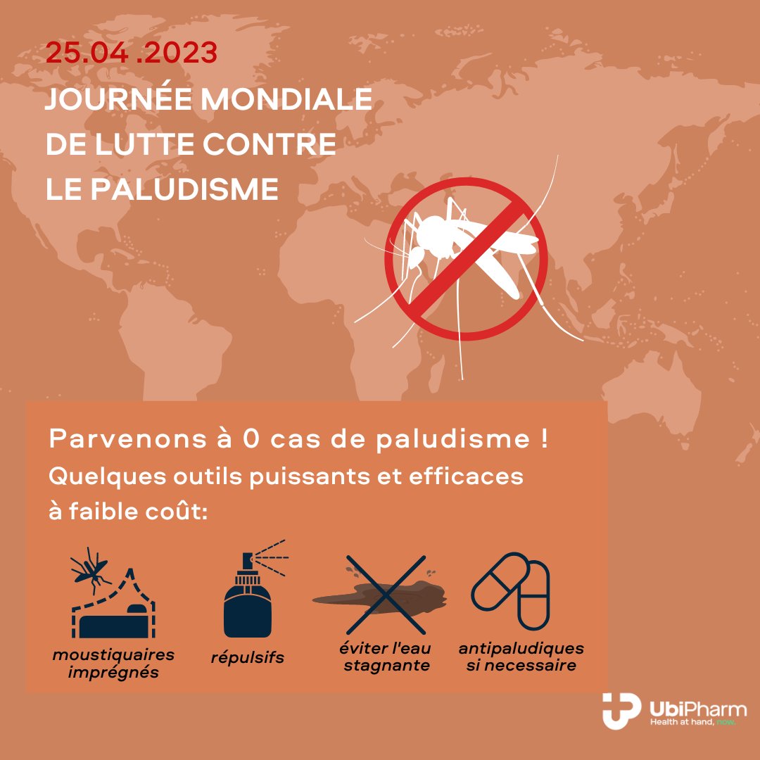 UbiPharmGroup's tweet photo. Parvenons à 0 cas de paludisme !
#JournéeMondialeDeLutteContreLePaludisme #UbiPharmGroup #HealthAtHandNow https://t.co/G3XX1AV13T