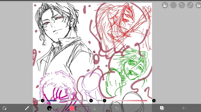1番描きたいところだけちゃんと描くラフ😂 