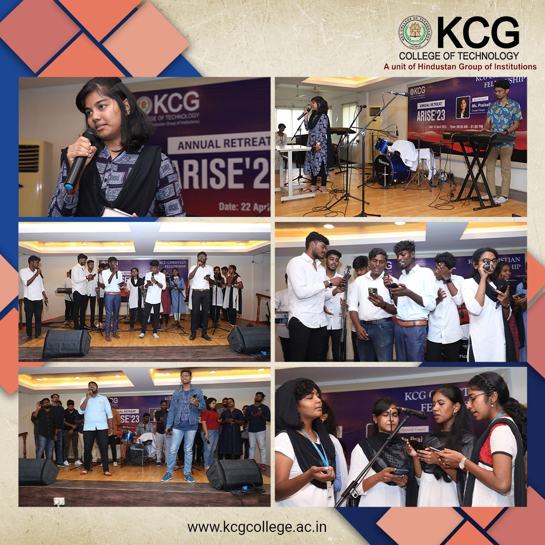 KCGtechnology's tweet photo. KCG Christian Fellowship celebrated their Annual Retreat Arise '23 on 22nd April 2023. Ms. Praiselin Stephen, a renowned Gospel singer from Coimbatore, was the Special Guest for the retreat.
#KCGcollege #lentenretreat #spiritualretreat #lentenseason #spiritualretreats #Arise23 https://t.co/poGYsZKvQu