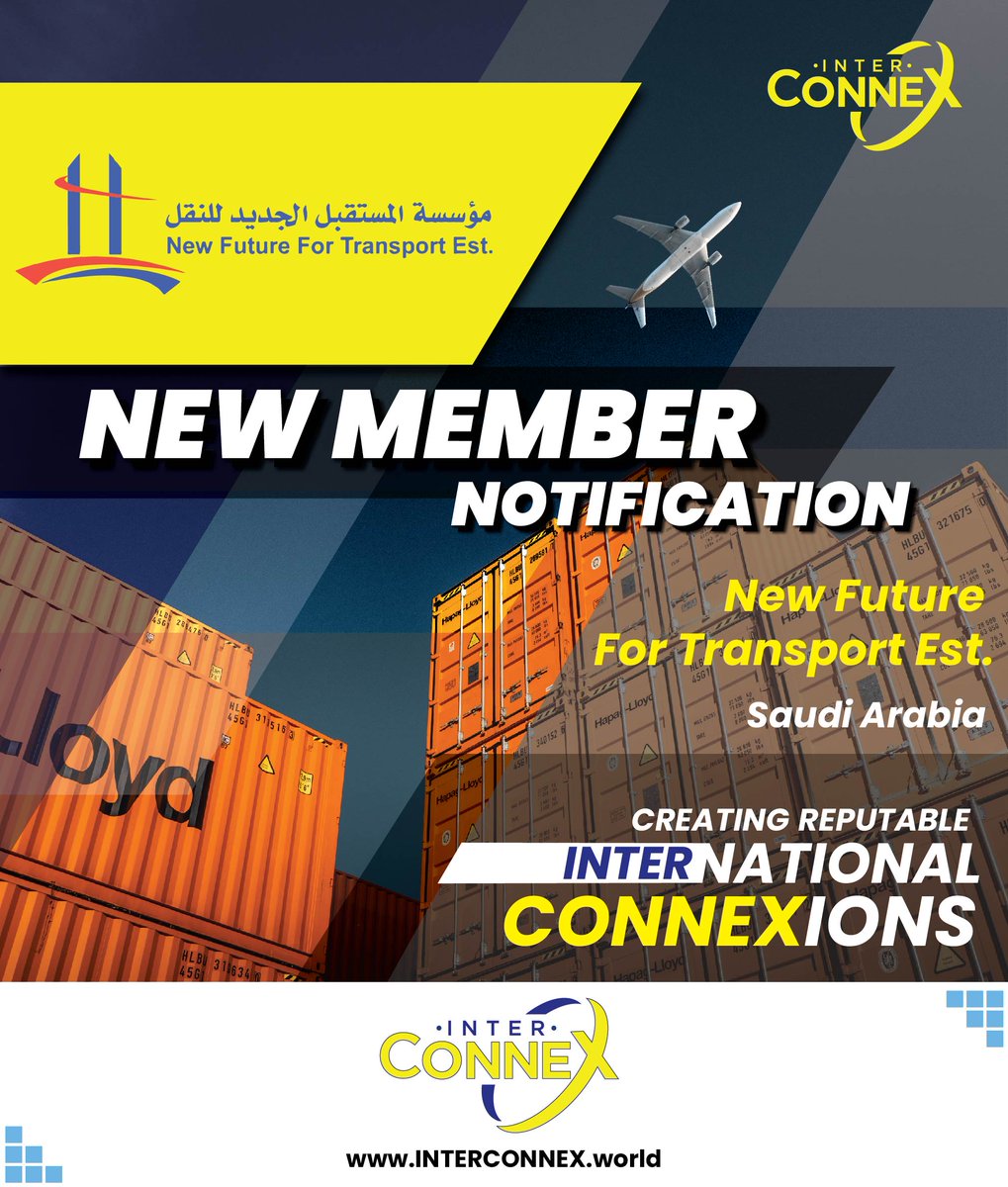 ICXNetwork's tweet photo. Inter-ConneX welcomes New Future for Transport of Saudi Arabia to creating INTERnational CONNEXions with us and our Members.

#INTERCONNEX #ICX #INTERNATIONALCONNEXIONS https://t.co/1tGrnQsBzM