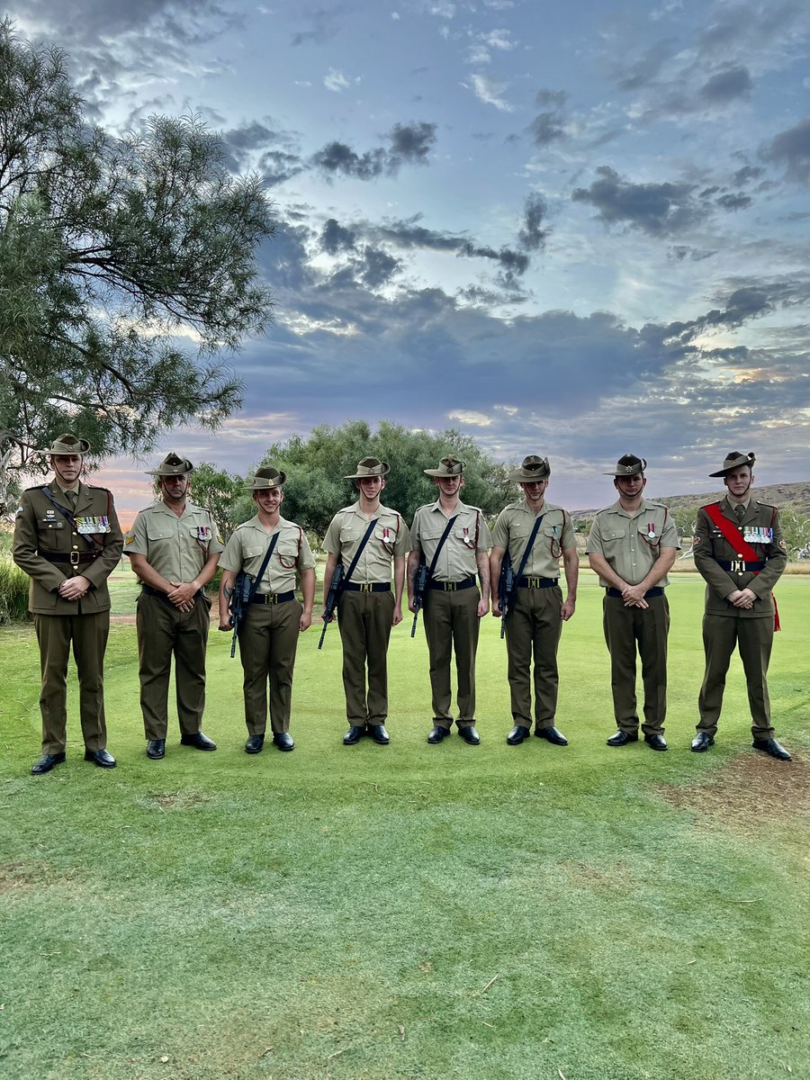 BeckyJamieson2's tweet photo. #AnzacDay2023 
The Pilbara Regiment, Karratha https://t.co/HjIs01P2lB