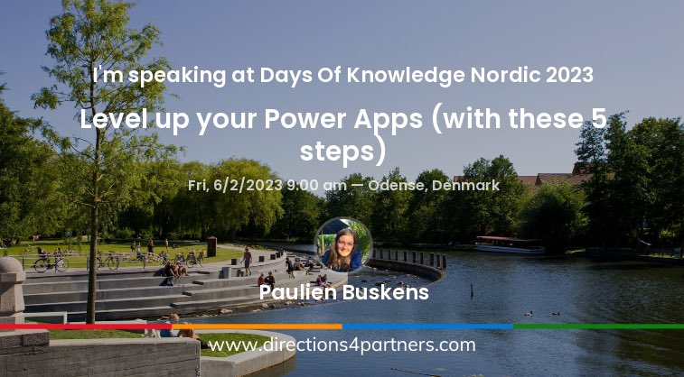 paulienbuskens's tweet photo. Looking forward to speaking at Days Of Knowledge Nordic about Leveling up your Power Apps and Creating a great User Experience in Power Apps. #powerapps #uxui #Ventigrate #directions4partners #speaking https://t.co/bYhGKF0xCz
