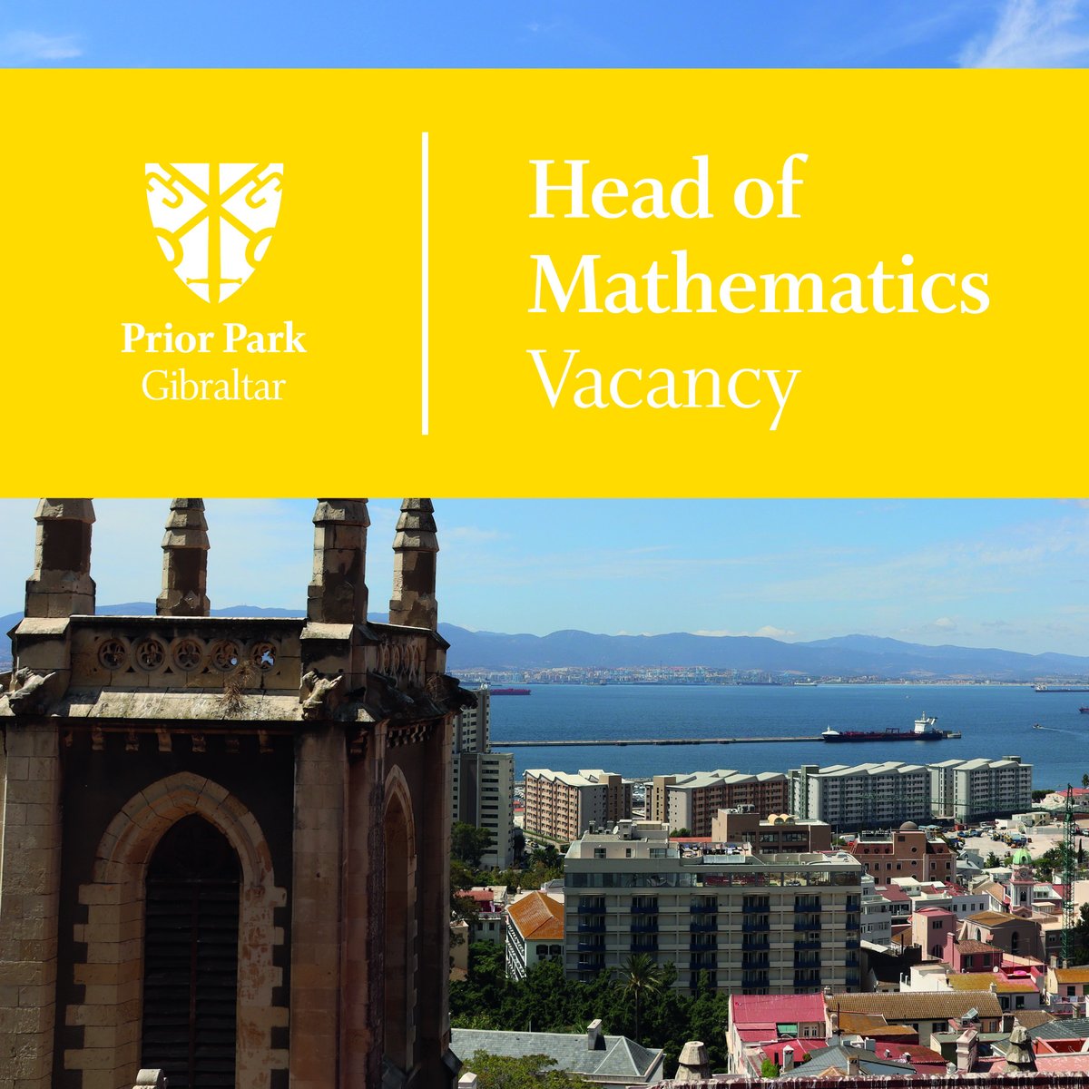 PPS Recruitment (@pps_recruitment) on Twitter photo Looking for a new opportunity as Head of Mathematics in a thriving independent school in beautiful #Gibraltar
We are hiring! <a href="/PriorParkGib/">Prior Park Gibraltar</a>
To apply and view our latest jobs page
thepriorfoundation.com/vacancies Looking for a new opportunity as Head of Mathematics in a thriving independent school in beautiful #Gibraltar
We are hiring! <a href="/PriorParkGib/">Prior Park Gibraltar</a>
To apply and view our latest jobs page
thepriorfoundation.com/vacancies
