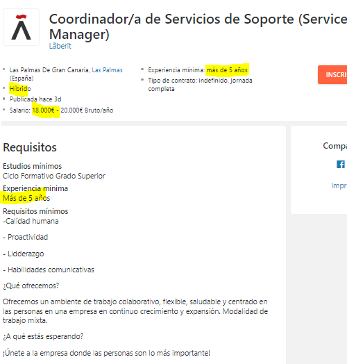 putasconsultor1's tweet photo. #ofertacanallita😼
¿Eres Service Manager con más de 5 años/exp? Pues compite con unos 35 inscritos para este puesto por 18K🍚
¿Ah Y de "calidad humana" como vamos? 🧛♂️
🧠💡#FaltaTalento
🏃♂️🏃♀️Se lo quitan de las 👐 https://t.co/5Uf0VP8cLe