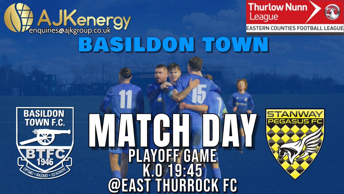 🔵⚪️ ITS GAME DAY ⚪️🔵

PLAY OFF SEMI FINAL!!! 

Get yourselves over to watch us go head to head with <a href="/StanwayPegasus/">Stanway Pegasus FC</a> 

All support is welcome 

Adults £5
Concessions £3
Under 16 free with paying adult 

Cash or card ✅

UTT 🔵⚪️
