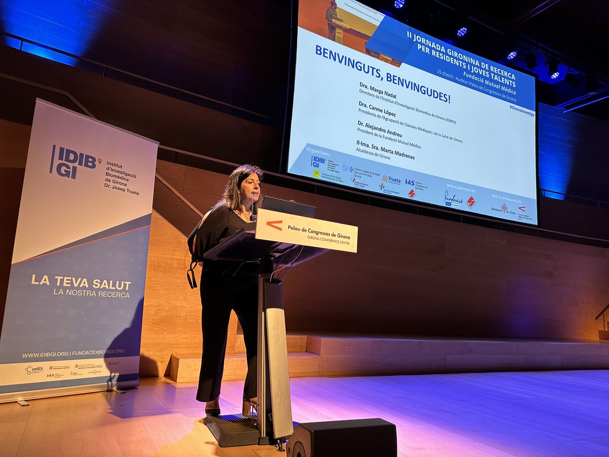 idibgi's tweet photo. Enguany, l'Agrupació de Ciències Mèdiques i de la Salut de Girona s'ha sumat a la II Jornada Gironina de Recerca per Residents i Joves Talents, i també patrocina l'acte. Té la paraula la seva presidenta, la Dra. Carme López:
#GironaInvestiga https://t.co/L80zQE0s67