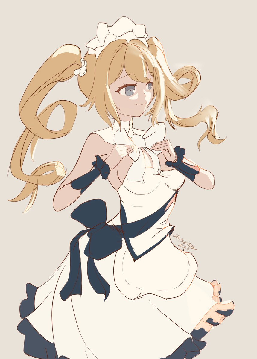 Chiisaimonart's tweet photo. Barbara as a Maid in monstardt, she looks cool in maid outfit, right😍😍
Want any else character become maid? Vote here:
https://t.co/WzXMq8EMxr
#fanart #chiisaimon #Genshinfanart #Barbara #GenshinImapct #sketchart #ArtistOnTwitter https://t.co/GUwE62yaIF