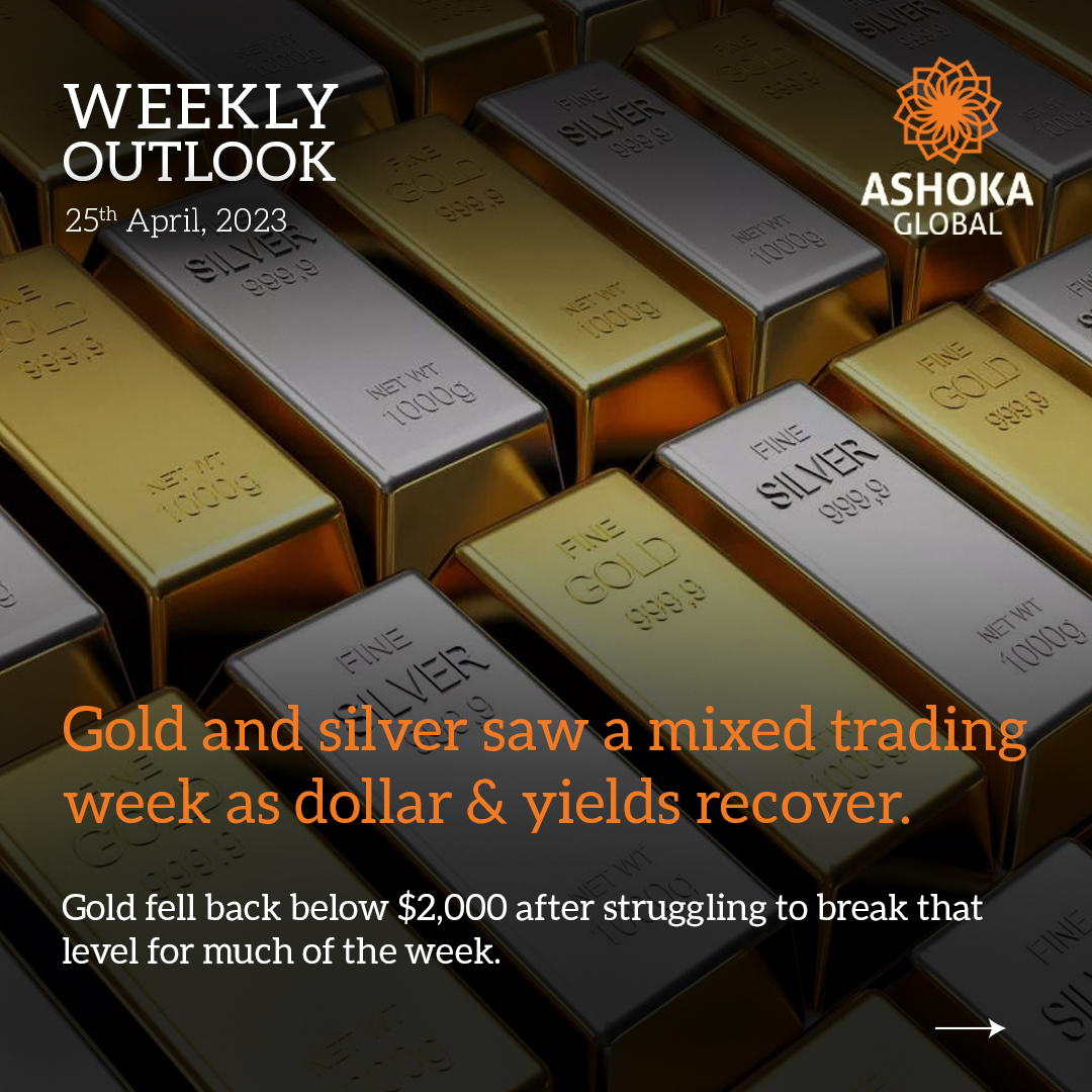 ashoka_global's tweet photo. Weekly Outlook on Gold & Silver Here are a few essential news updates on the gold and silver market of 25th April 2023. Follow Us. Share if you found it informative. #ashoka #ashokaglobal #fed #interestrates #openmarket #goldset #us #globalmanufacturing #gold #silver https://t.co/EtDRzOth23