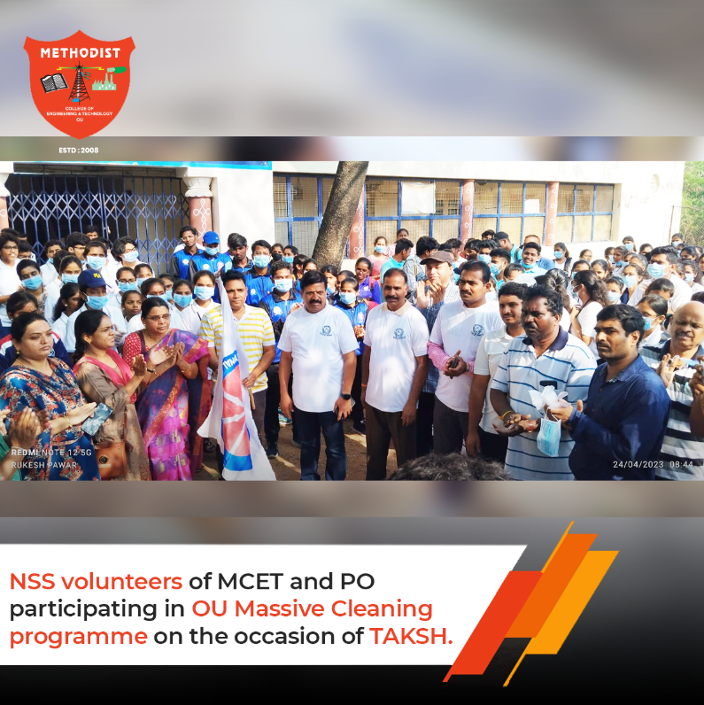 MCETHyderabad's tweet photo. We thank all the #NSSVolunteers for participating in #CleaningProgram organised by #NSS Cell, #OU. Keep up the good work!
Visit Us:- 🌐 https://t.co/1gHvCDs4UV
#MCET #NationalServiceScheme #Cleaning #NSSCell #Awareness #HardWork #Dedication #Event #Taksh #Occasion #BestCollege https://t.co/BBEuxBwApI