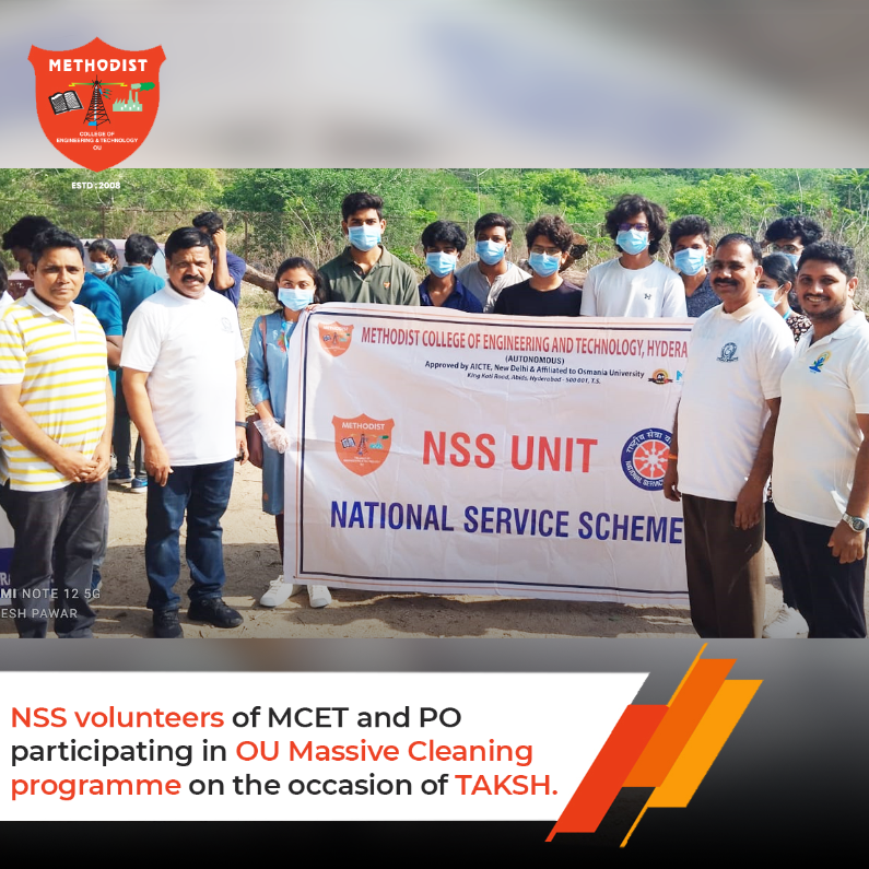 MCETHyderabad's tweet photo. We thank all the #NSSVolunteers for participating in #CleaningProgram organised by #NSS Cell, #OU. Keep up the good work!
Visit Us:- 🌐 https://t.co/1gHvCDs4UV
#MCET #NationalServiceScheme #Cleaning #NSSCell #Awareness #HardWork #Dedication #Event #Taksh #Occasion #BestCollege https://t.co/BBEuxBwApI